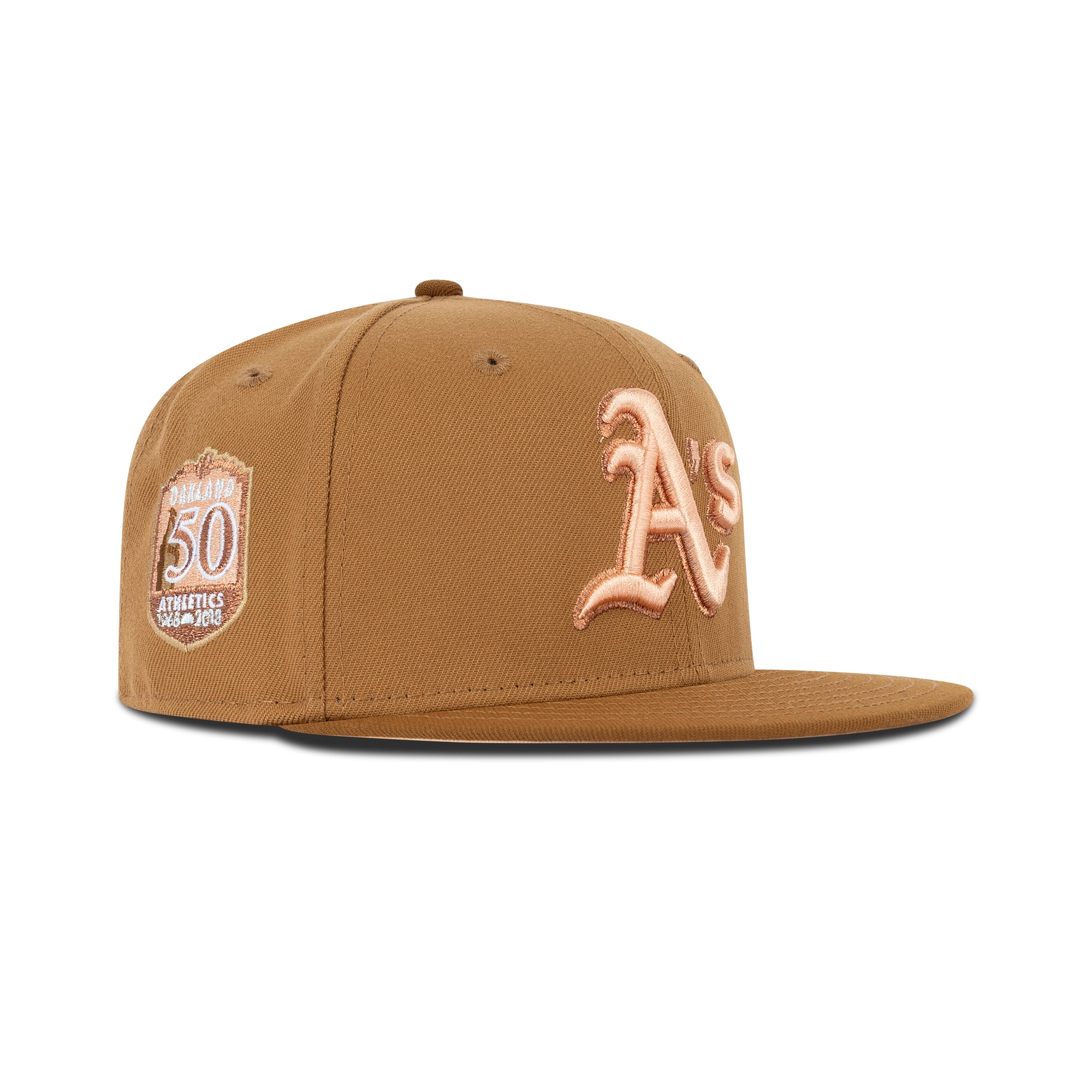 New Era Oakland Athletics Fitted Light Bronze Bottom "Beige Light Bronze" (1968-2018 50th Anniversary Embroidery)
