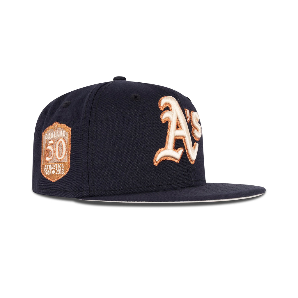 New Era Oakland Athletics Fitted Stone Bottom "Navy Stone Copper" (1968-2018 50th Anniversary Embroidery)