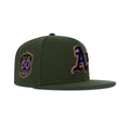 New Era Oakland Athletics Fitted Grey Bottom "Rifle Green Copper Purple" (1968-2018 50th Anniversary Embroidery)