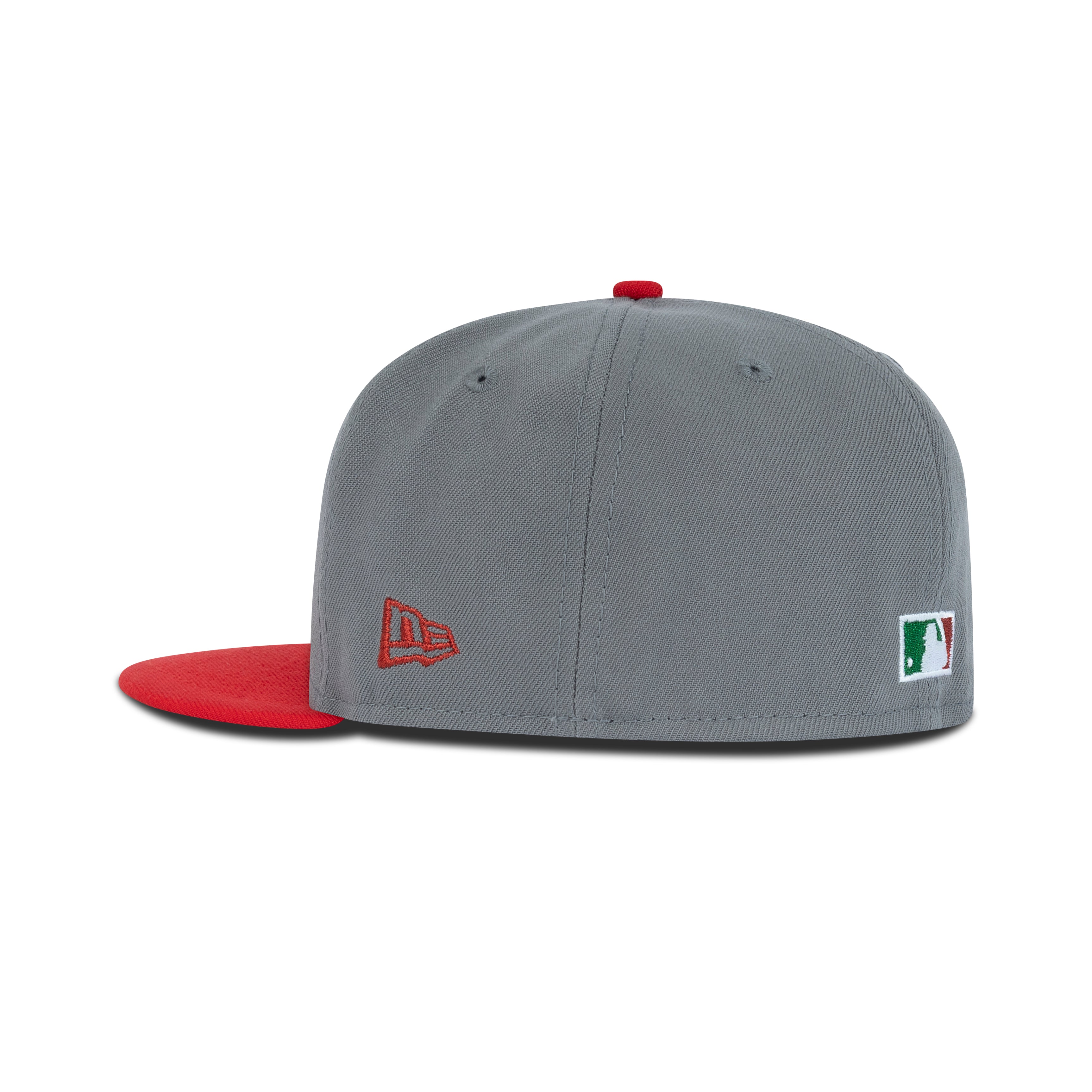New Era Oakland Athletics Upside Down Logo Fitted Green Bottom "Storm Grey Red White" (1989 World Series Battle Of The Bay Embroidery)