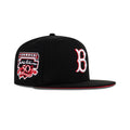 New Era Brooklyn Dodgers Fitted Front Door Red Bottom "Black Front Door Red White" (Jackie Robinson & 50th Anniversary Embroidery)
