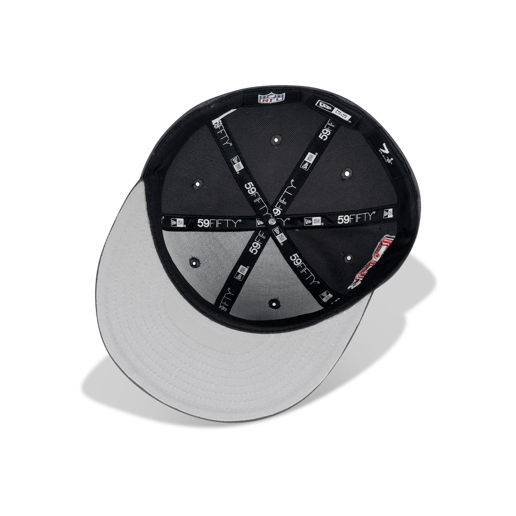 New Era Buffalo Bills Fitted Grey Bottom "Dark Graphite Black Red" (EST.1960 Embroidery)