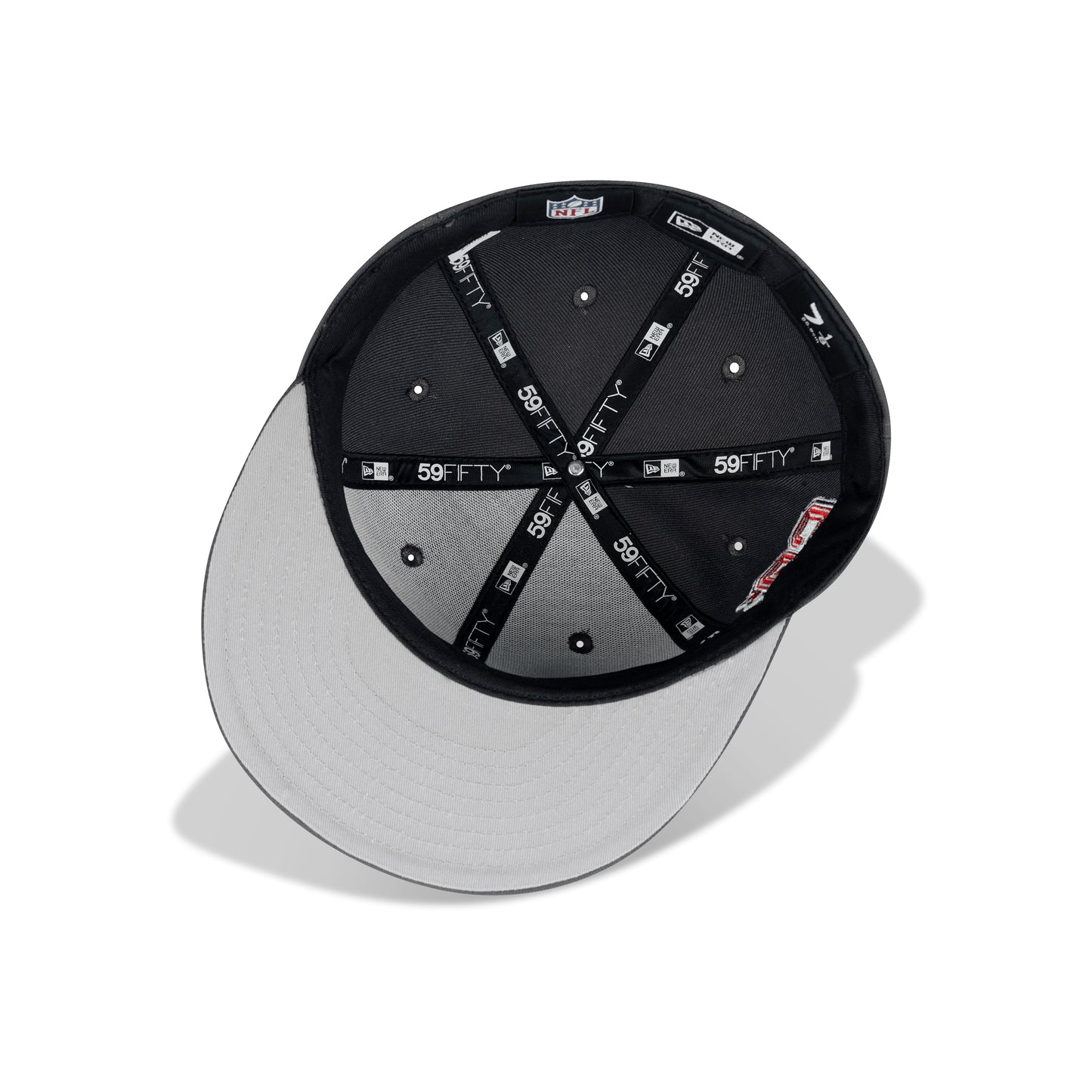 New Era Buffalo Bills Fitted Grey Bottom "Dark Graphite Black Red" (EST.1960 Embroidery)