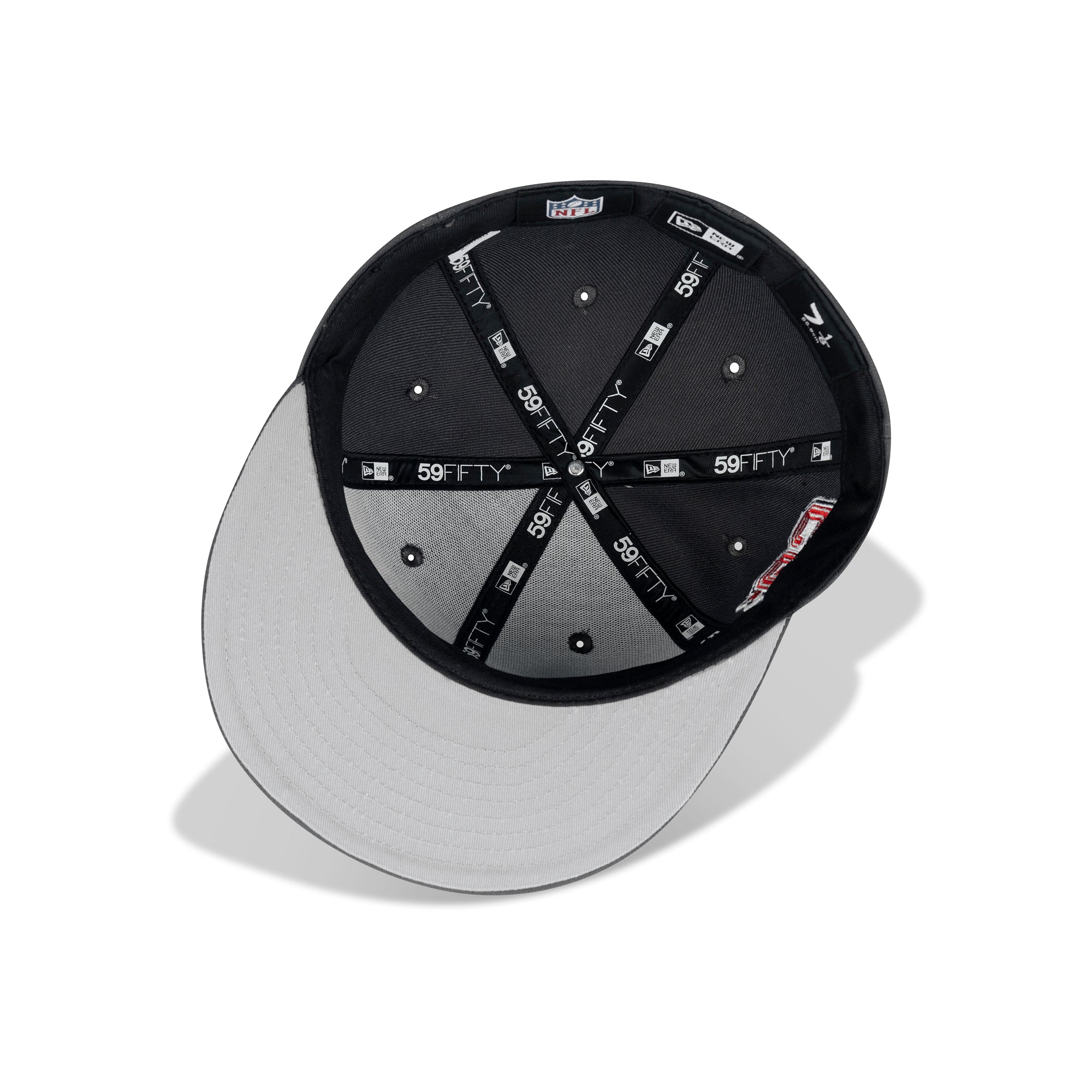 New Era Buffalo Bills Fitted Grey Bottom "Dark Graphite Black Red" (EST.1960 Embroidery)