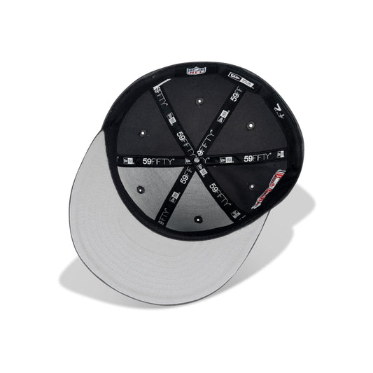 New Era Buffalo Bills Fitted Grey Bottom "Dark Graphite Black Red" (EST.1960 Embroidery)