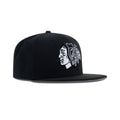 New Era Chicago Blackhawks Fitted Grey Bottom "Black White"