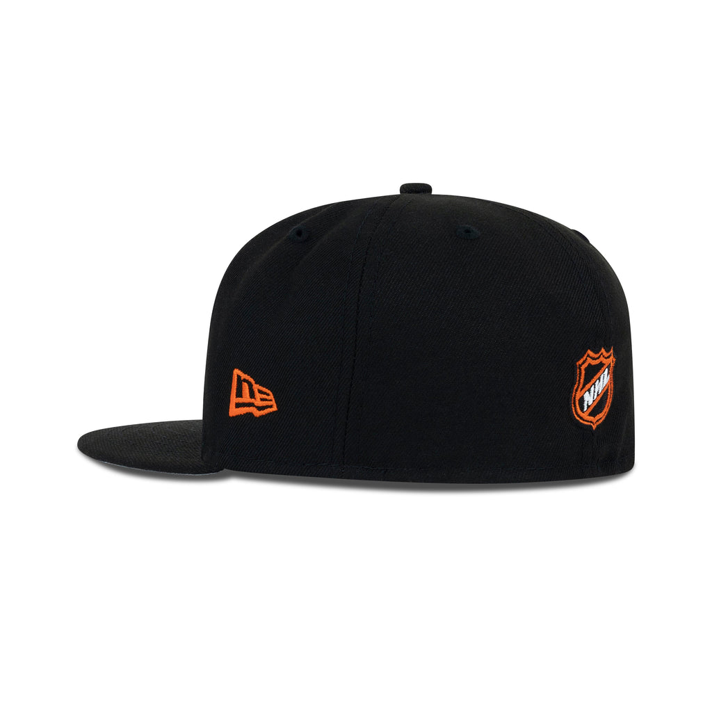 New Era Chicago Blackhawks Fitted Grey Bottom "Black White Orange" (75th Anniversary Embroidery)