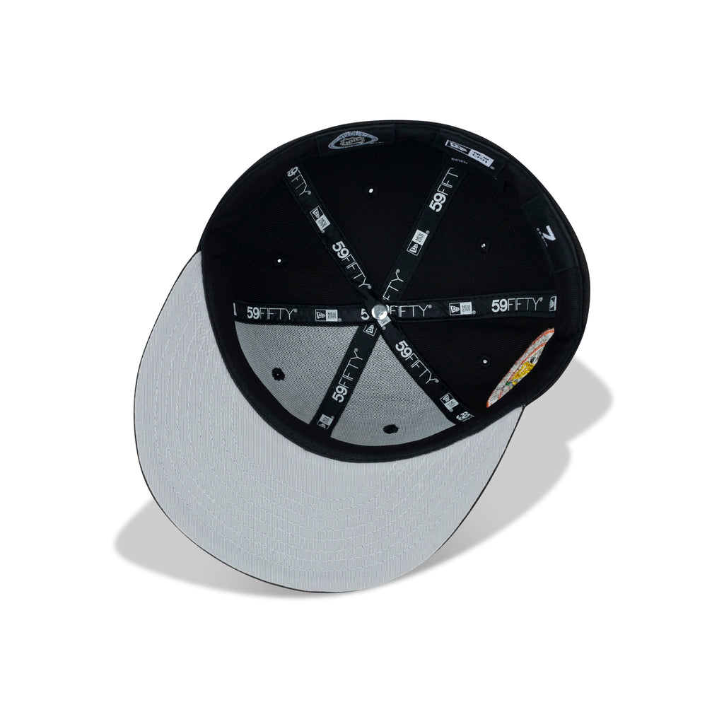 New Era Chicago Blackhawks Fitted Grey Bottom "Black White Orange" (75th Anniversary Embroidery)