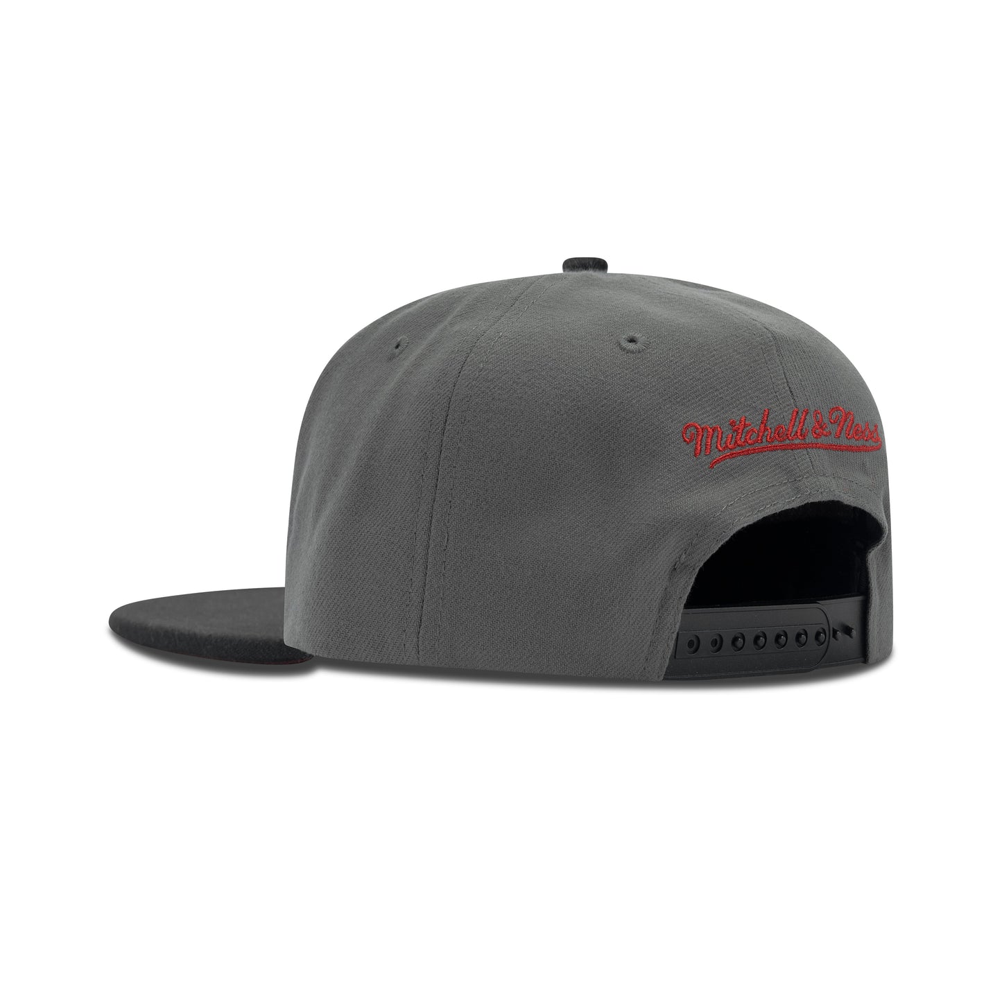 Mitchell & Ness Chicago Blackhawks Storm Front Snapback Red Bottom "Grey Black" (Chicago Blackhawks Embroidery)