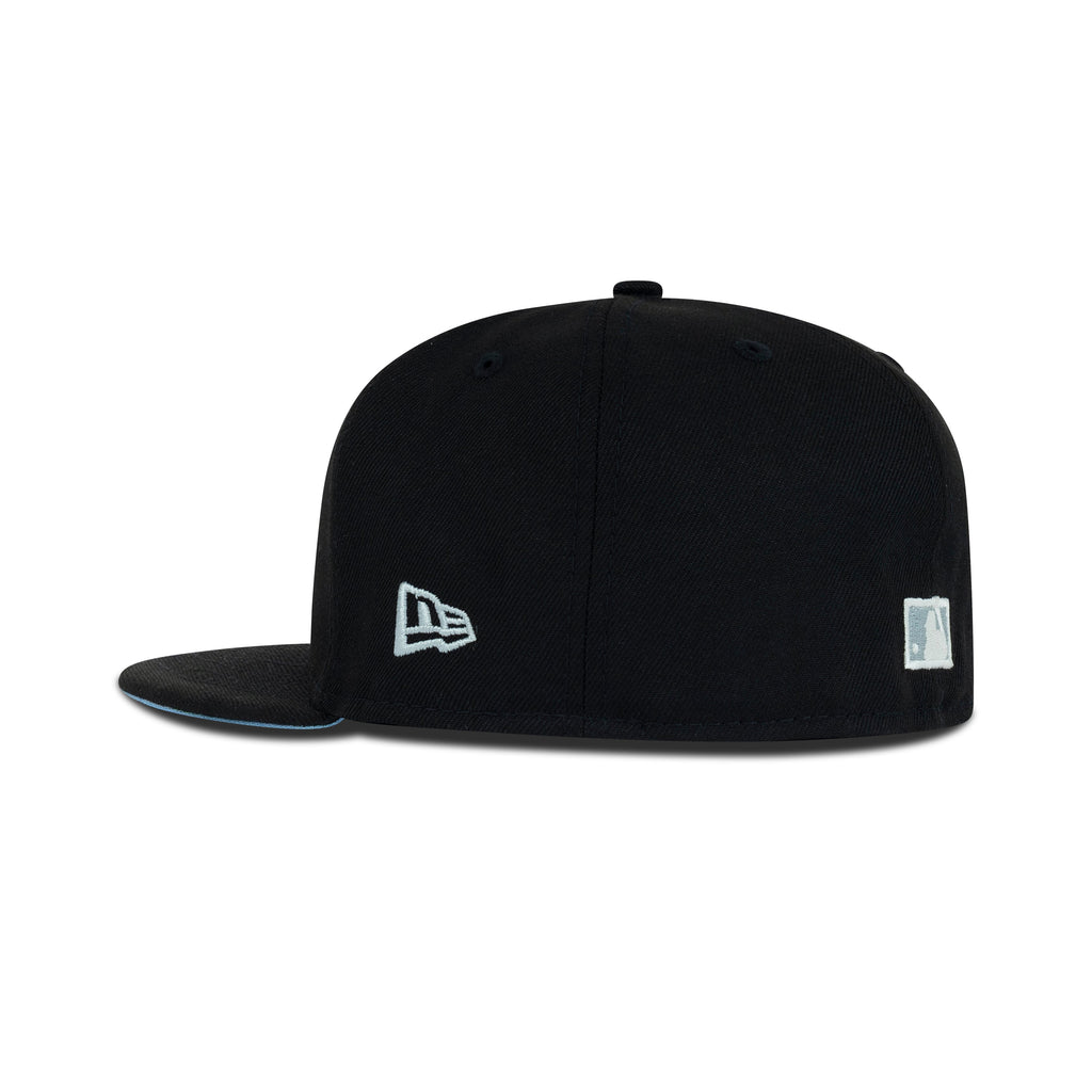 New Era Toronto Blue Jays Fitted Sky Bottom "Black Metallic Sky" (1977-2006 30th Season Embroidery)