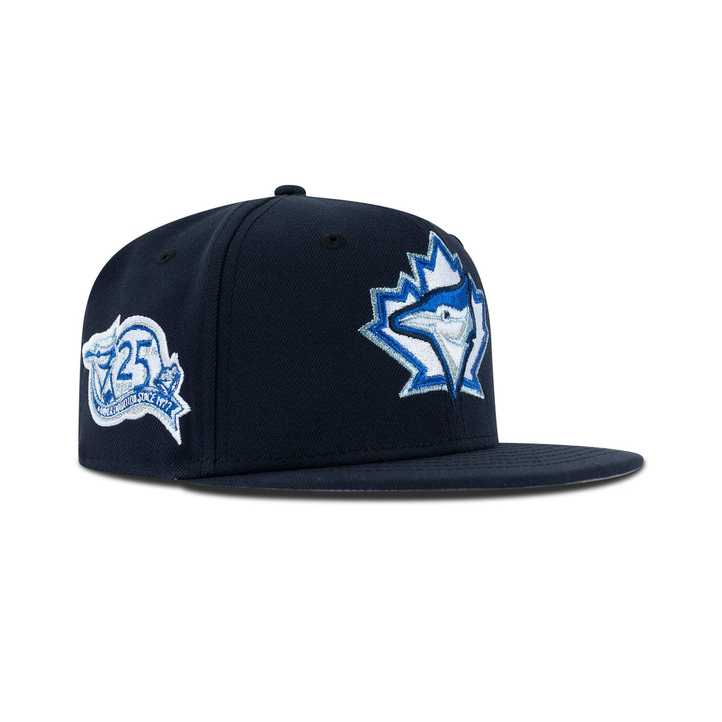 New Era Toronto Blue Jays Fitted Grey Bottom "Navy White Silver" (25th Anniversary Embroidery)