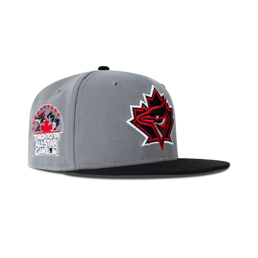 New Era Toronto Blue Jays Fitted Grey Bottom "Storm Grey Black Red" (1991 Toronto All Star Game Embroidery)
