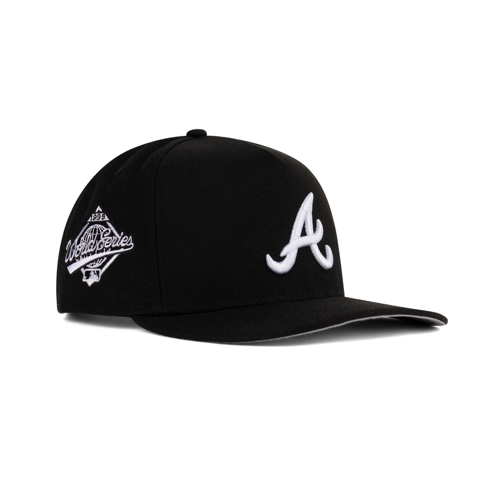 New Era Atlanta Braves A-Frame Snapback Gray Bottom "Black White" (1995 World Series Embroidery)