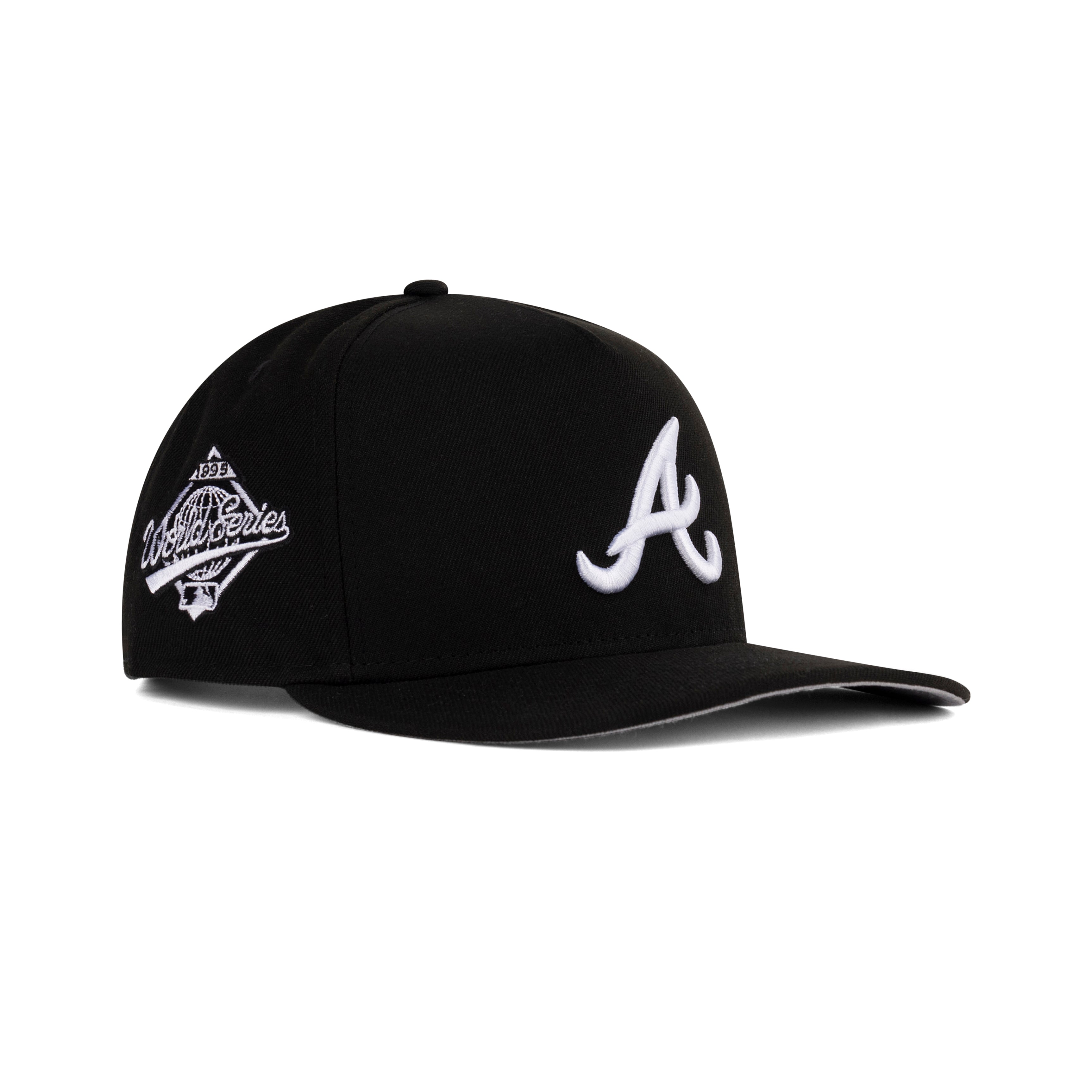New Era Atlanta Braves A-Frame Snapback Gray Bottom "Black White" (1995 World Series Embroidery)