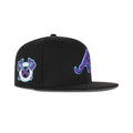New Era Atlanta Braves Fitted Grey Bottom "Black Vice Blue Purple" (1876 Altanta Braves Embroidery)