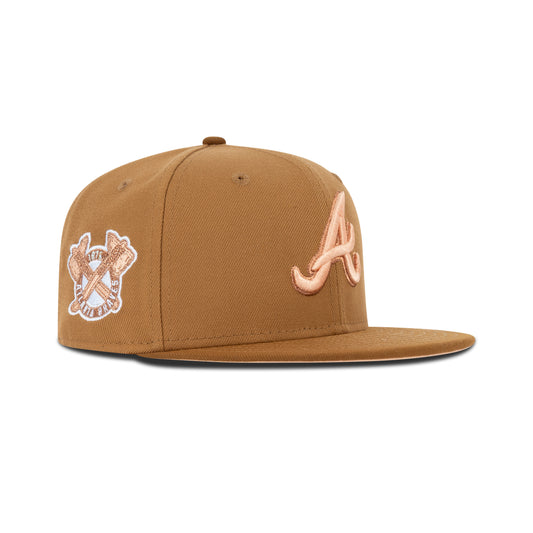 New Era Atlanta Braves Fitted Light Bronze Bottom "Beige Light Bronze" (1876 Altanta Braves Embroidery)