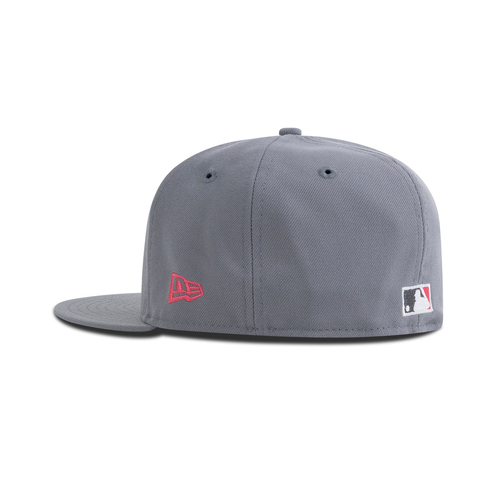 New Era Atlanta Braves Fitted Gray Bottom "Storm Gray Metallic Black Pearl GS Red" (30th Season Embroidery)