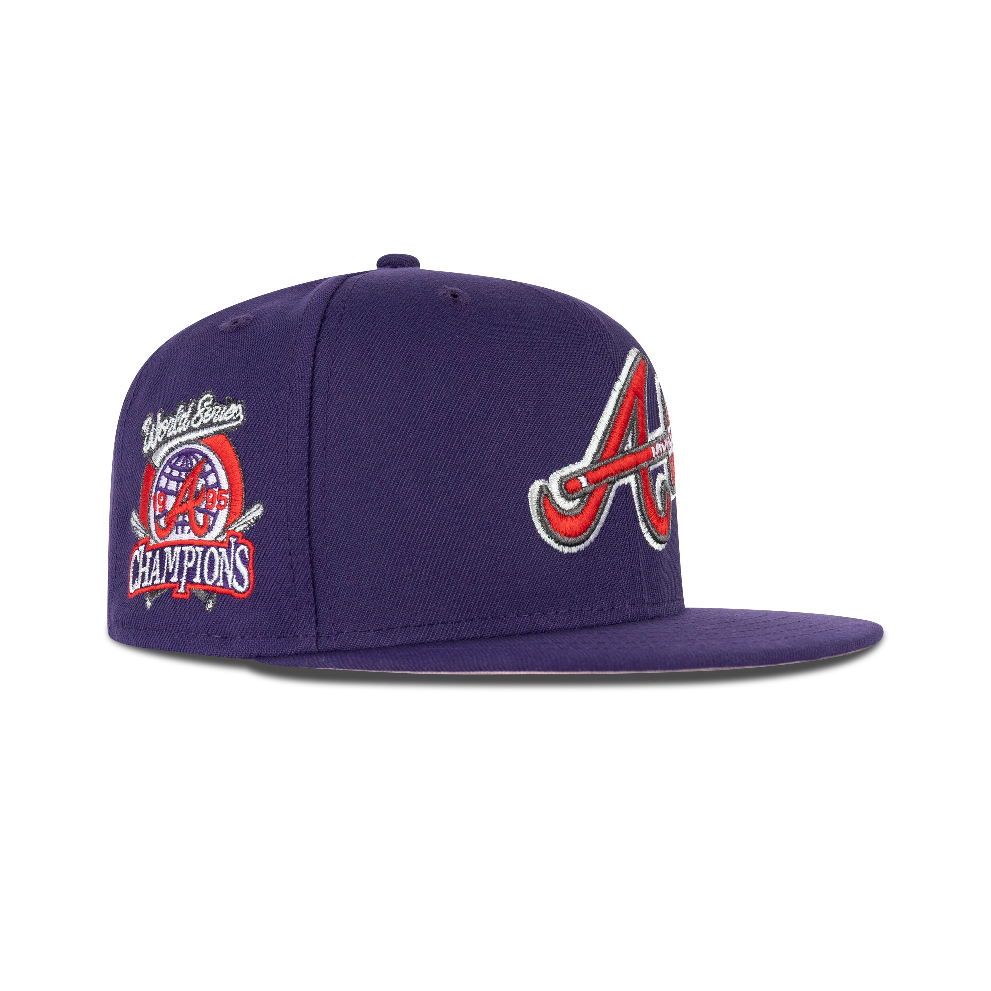 New Era Atlanta Braves Fitted Pink Bottom 