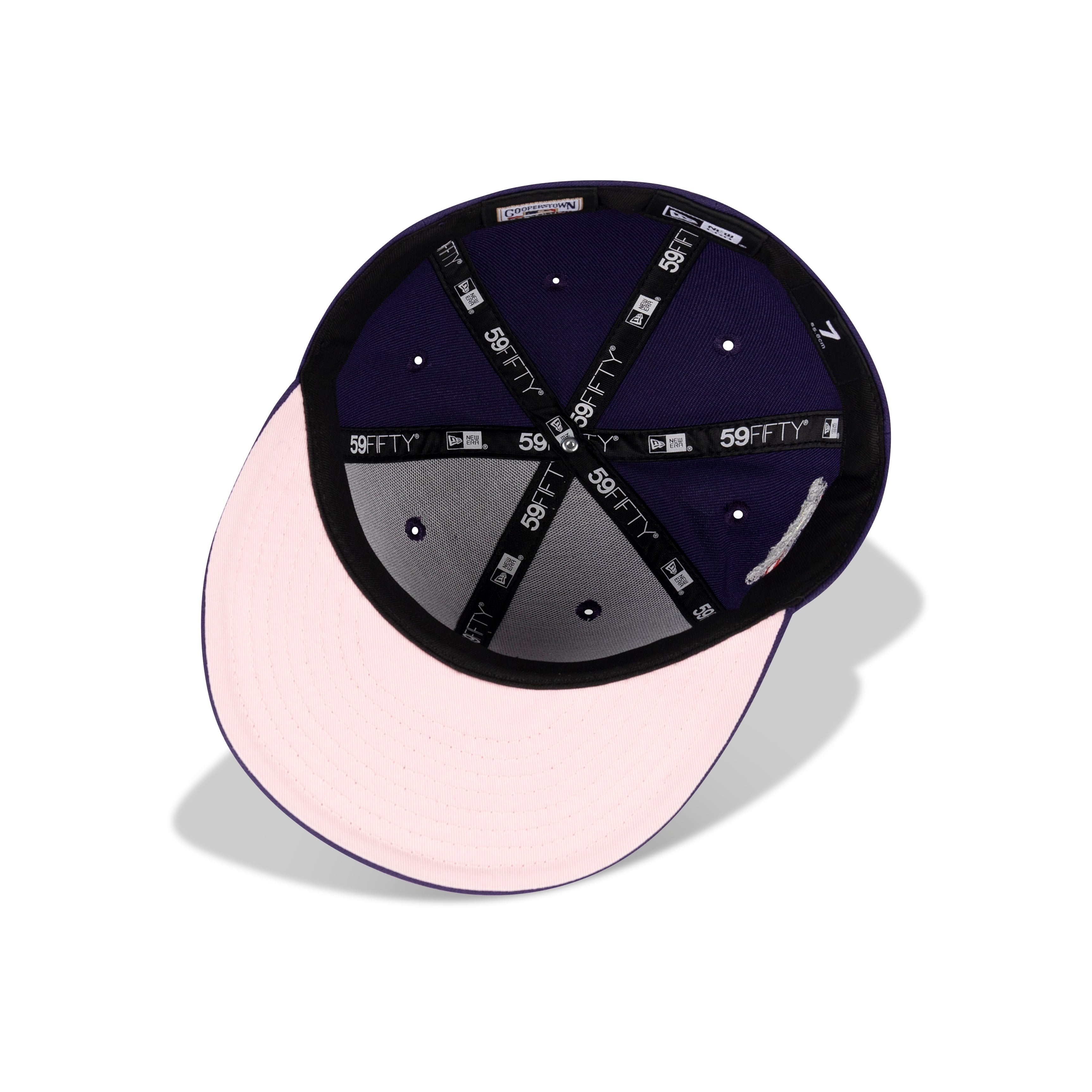 New Era Atlanta Braves Fitted Pink Bottom "Purple Front Door Red Pink" (1995 World Series Champions Embroidery)