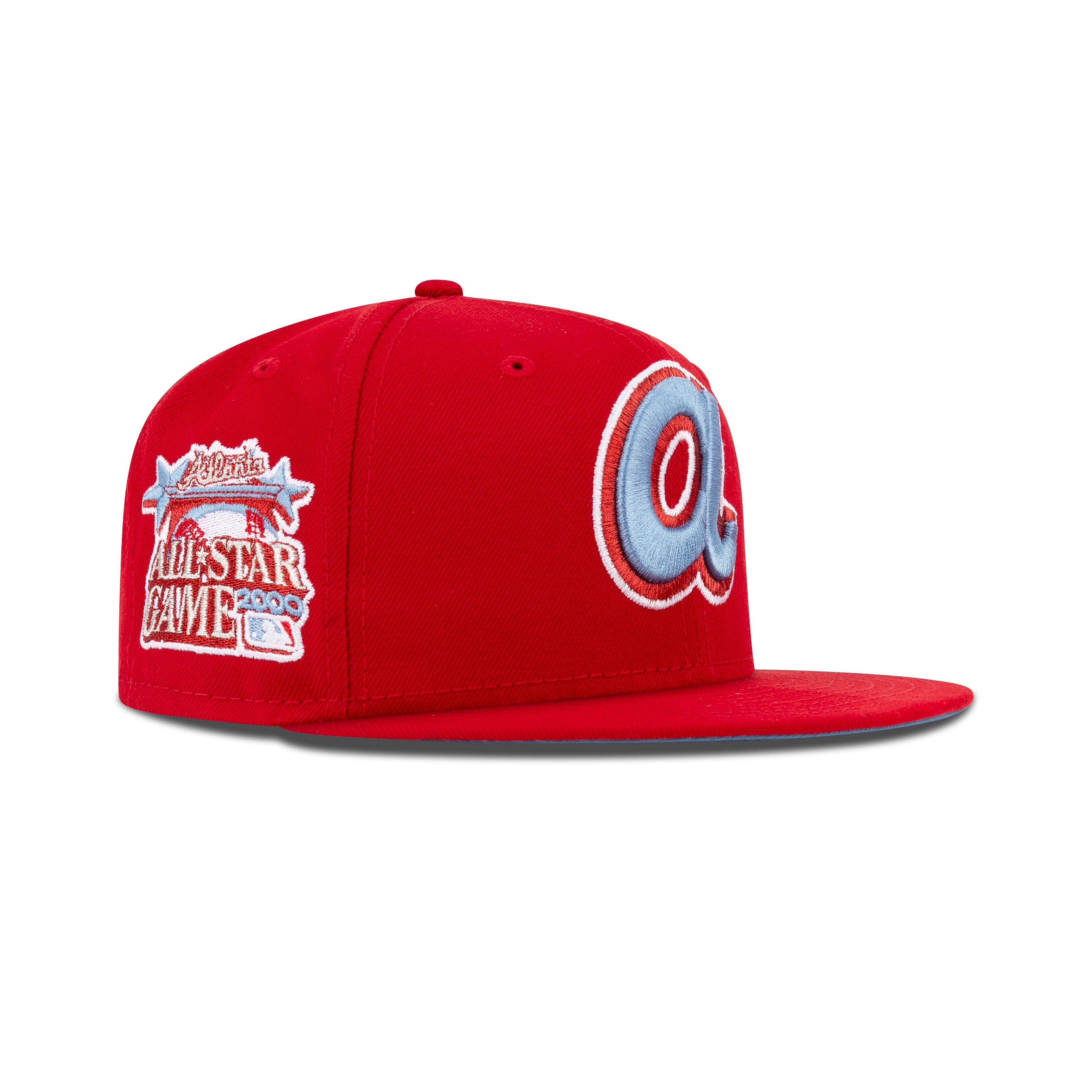 New Era Atlanta Braves Fitted Sky Bottom "Scarlet Red Sky" (2000 All Star Game Embroidery)