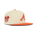 New Era Atlanta Braves Fitted Grey Bottom "Stone Orange Copper" (1876 Altanta Braves Embroidery)