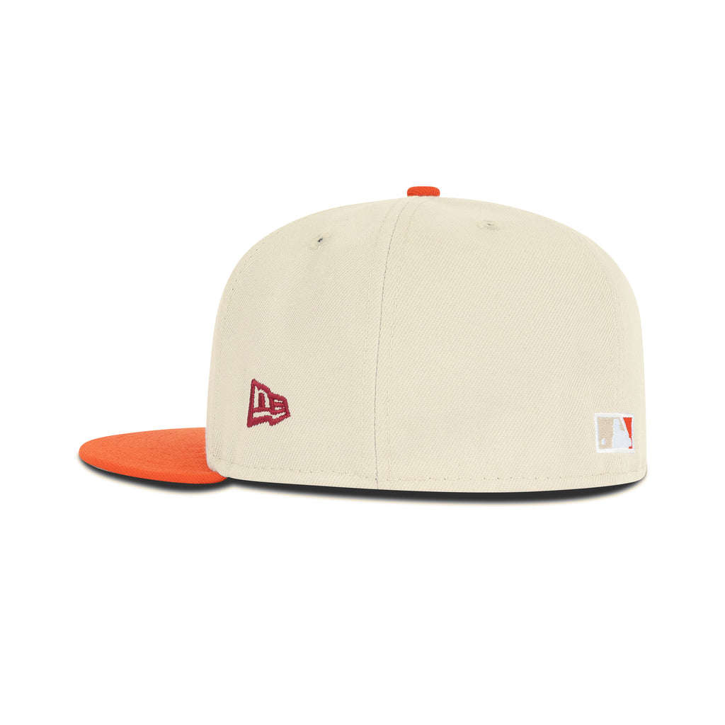 New Era Atlanta Braves Fitted Grey Bottom "Stone Orange Copper" (1876 Altanta Braves Embroidery)
