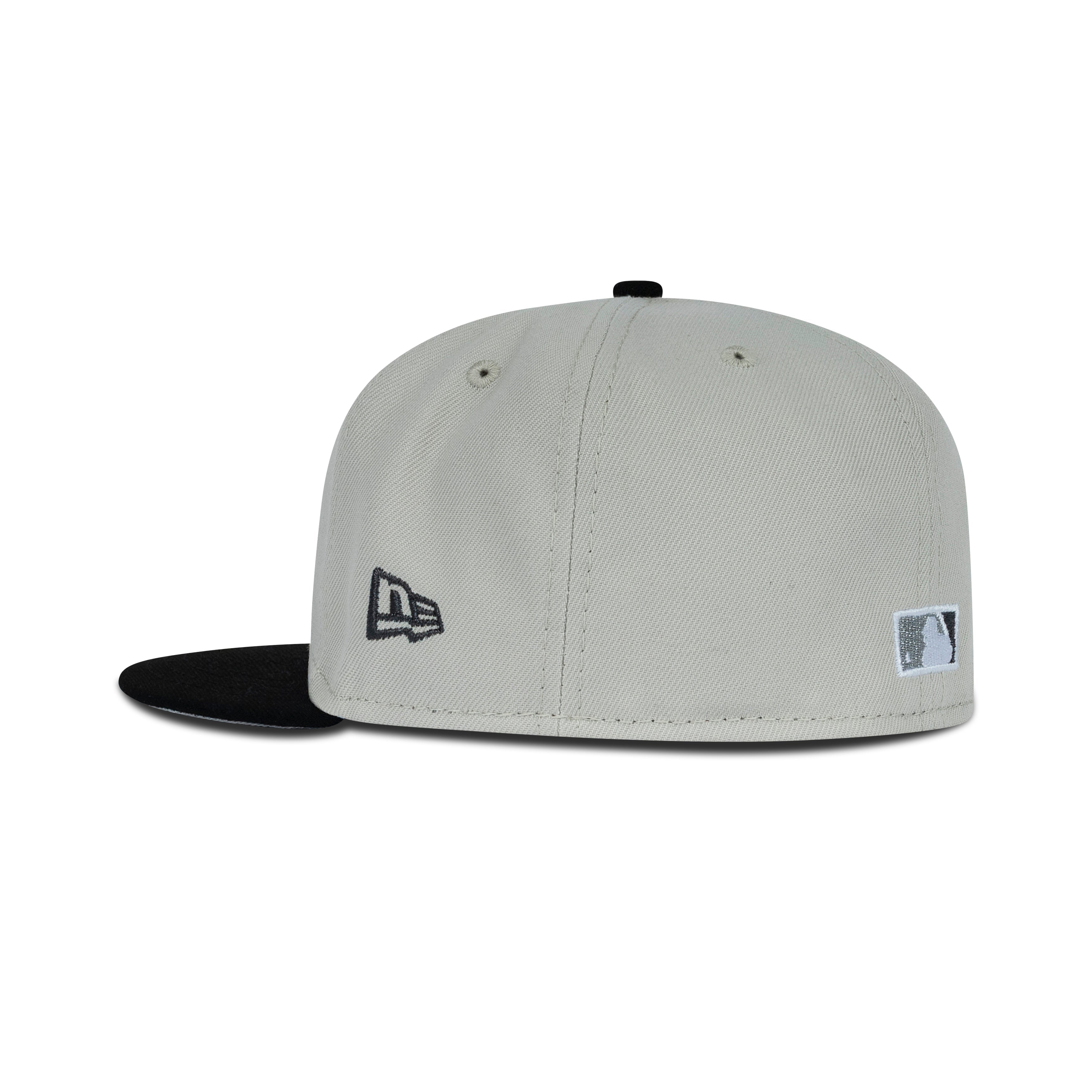 New Era Atlanta Braves Fitted Grey Bottom "Stone White Black" (30th Season In Atlanta Embroidery)