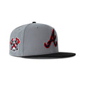 New Era Atlanta Braves Fitted Grey Bottom "Storm Grey Black Red" (1876 Atlanta Braves Embroidery)