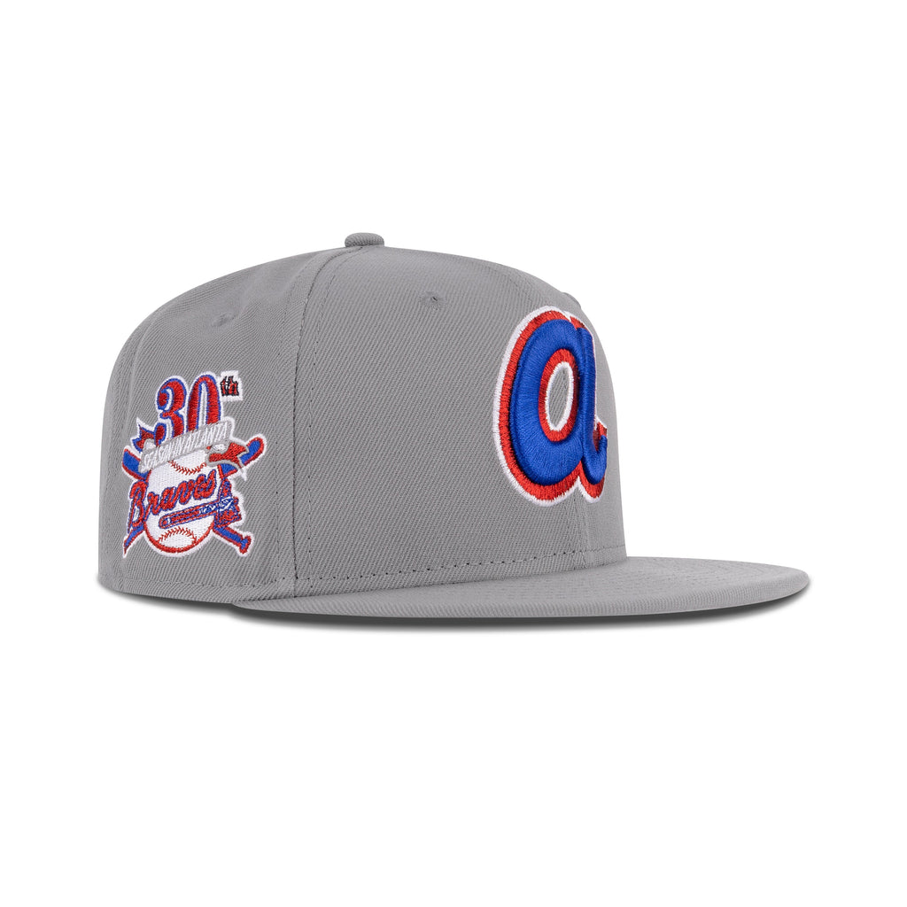 New Era Atlanta Braves Fitted "Storm Gray Royal Metallic Red" (30th Season Embroidery)