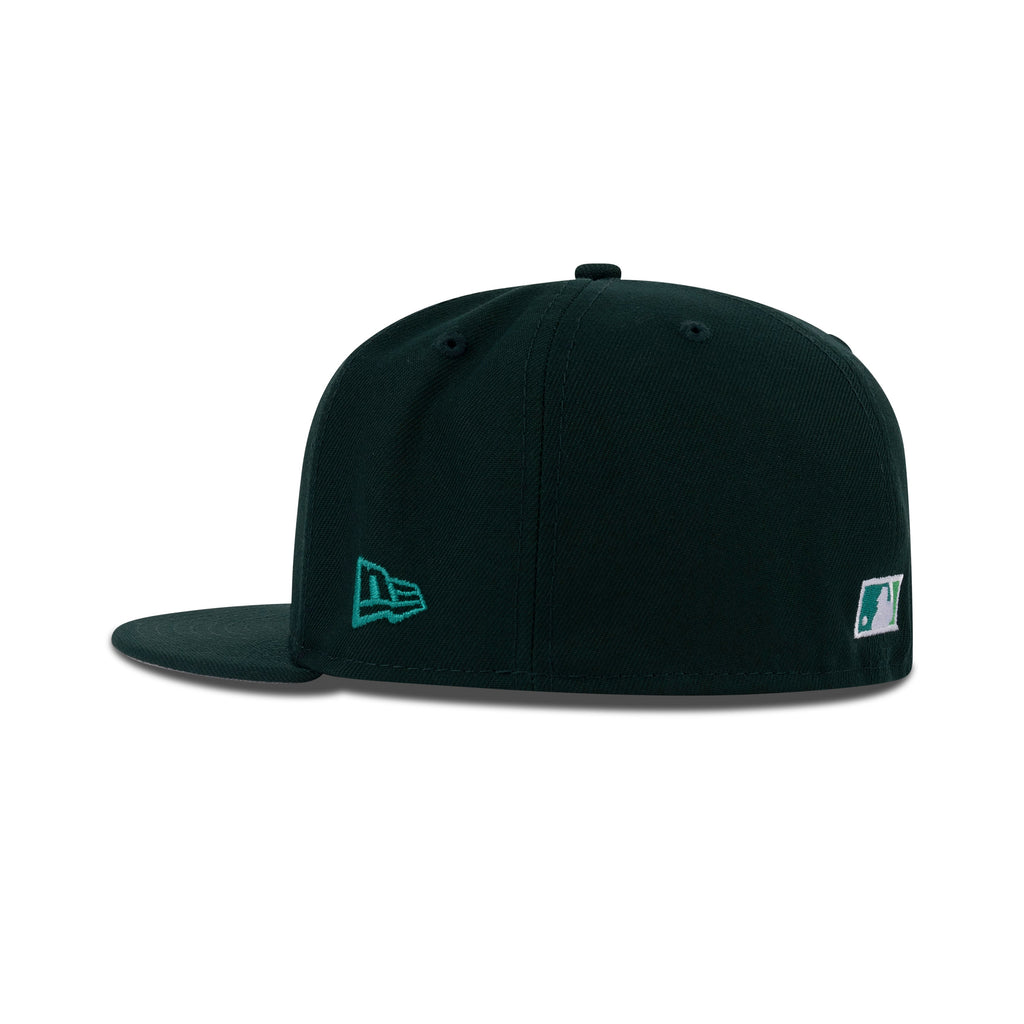 New Era Milwaukee Brewers Fitted Grey Bottom "Dark Green Pine Green" (County Stadium Embroidery)