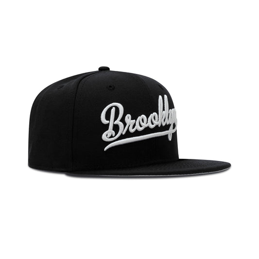 New Era Brooklyn NY Fitted Grey Bottom "Black White"