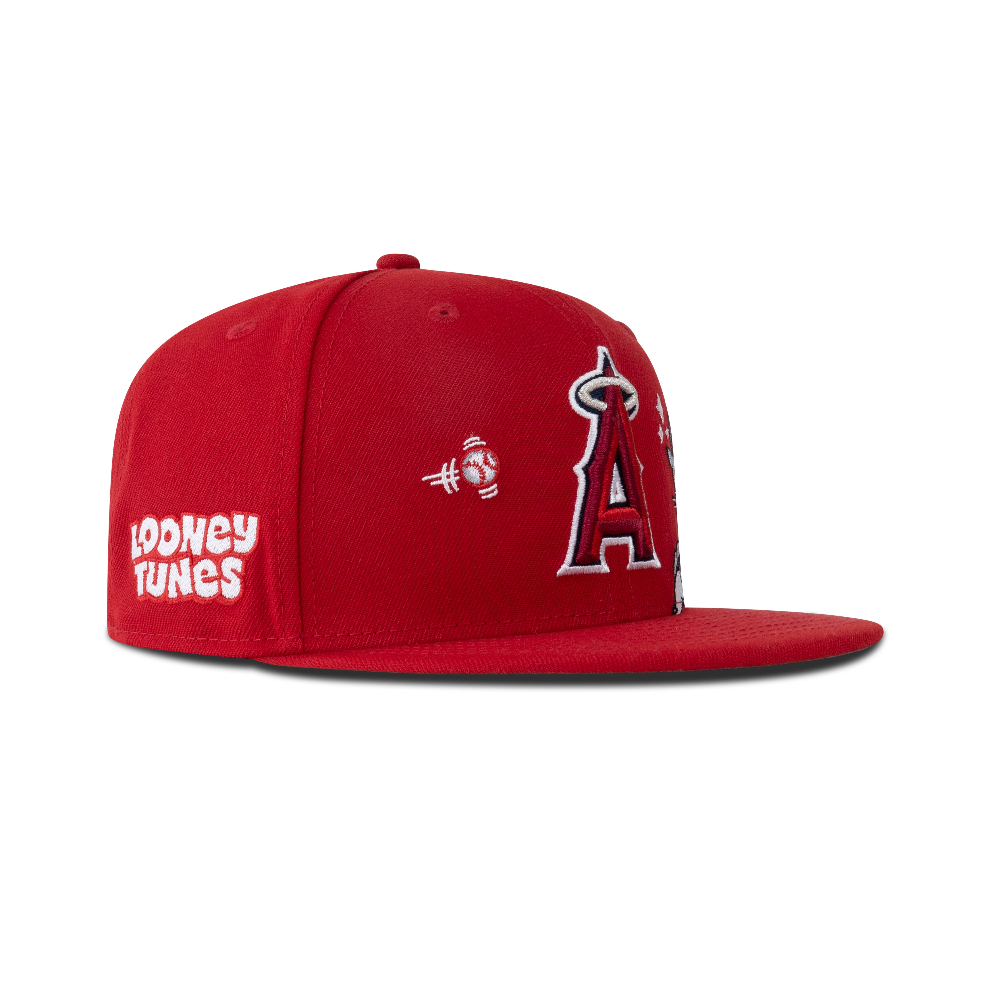 New Era L.A. Anaheim Angels Fitted Grey Bottom "Red White" (Looney Tunes Embroidery)