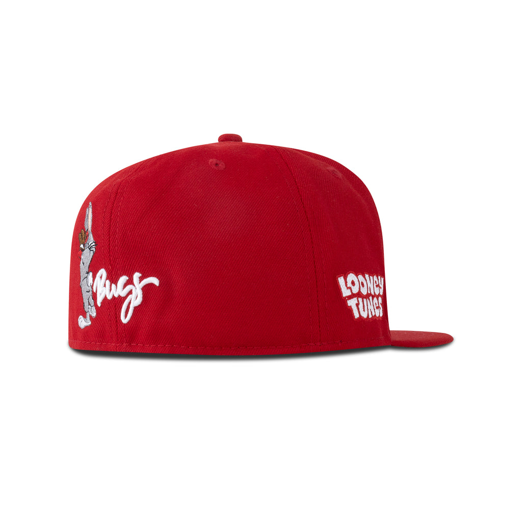 New Era L.A. Anaheim Angels Fitted Grey Bottom "Red White" (Looney Tunes Embroidery)