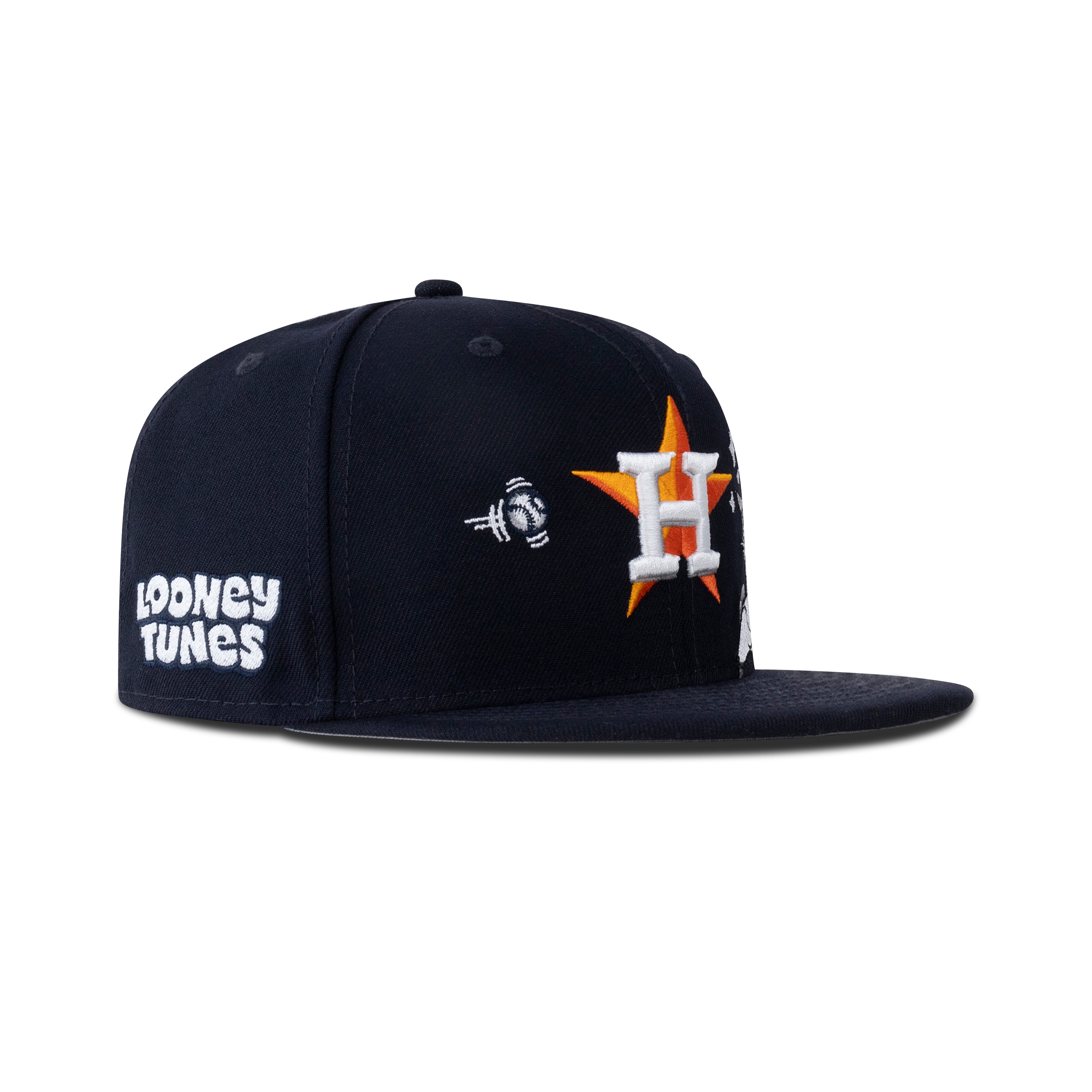 New Era Houston Astros Fitted Grey Bottom "Navy Orange Silver" (Looney Tunes Embroidery)