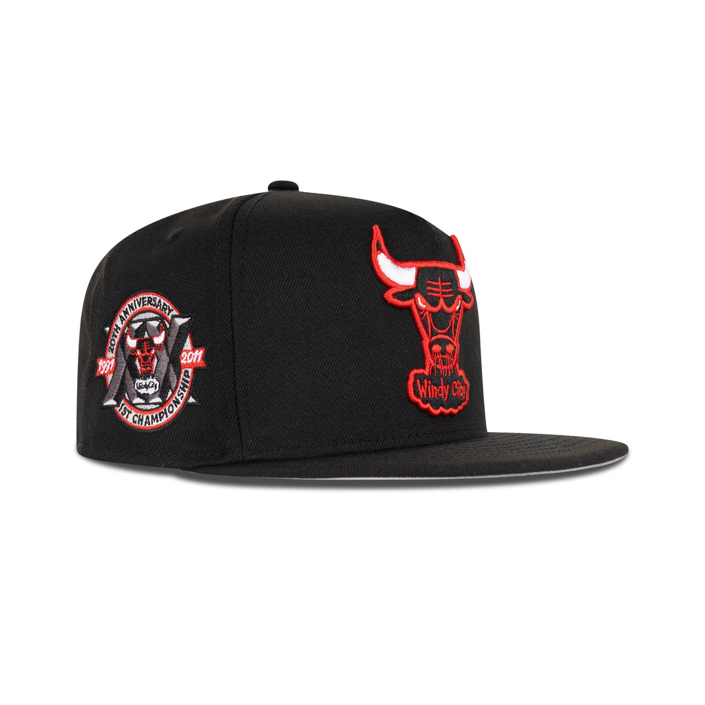 New Era Chicago Bulls Snapback Grey Bottom "Black Red"