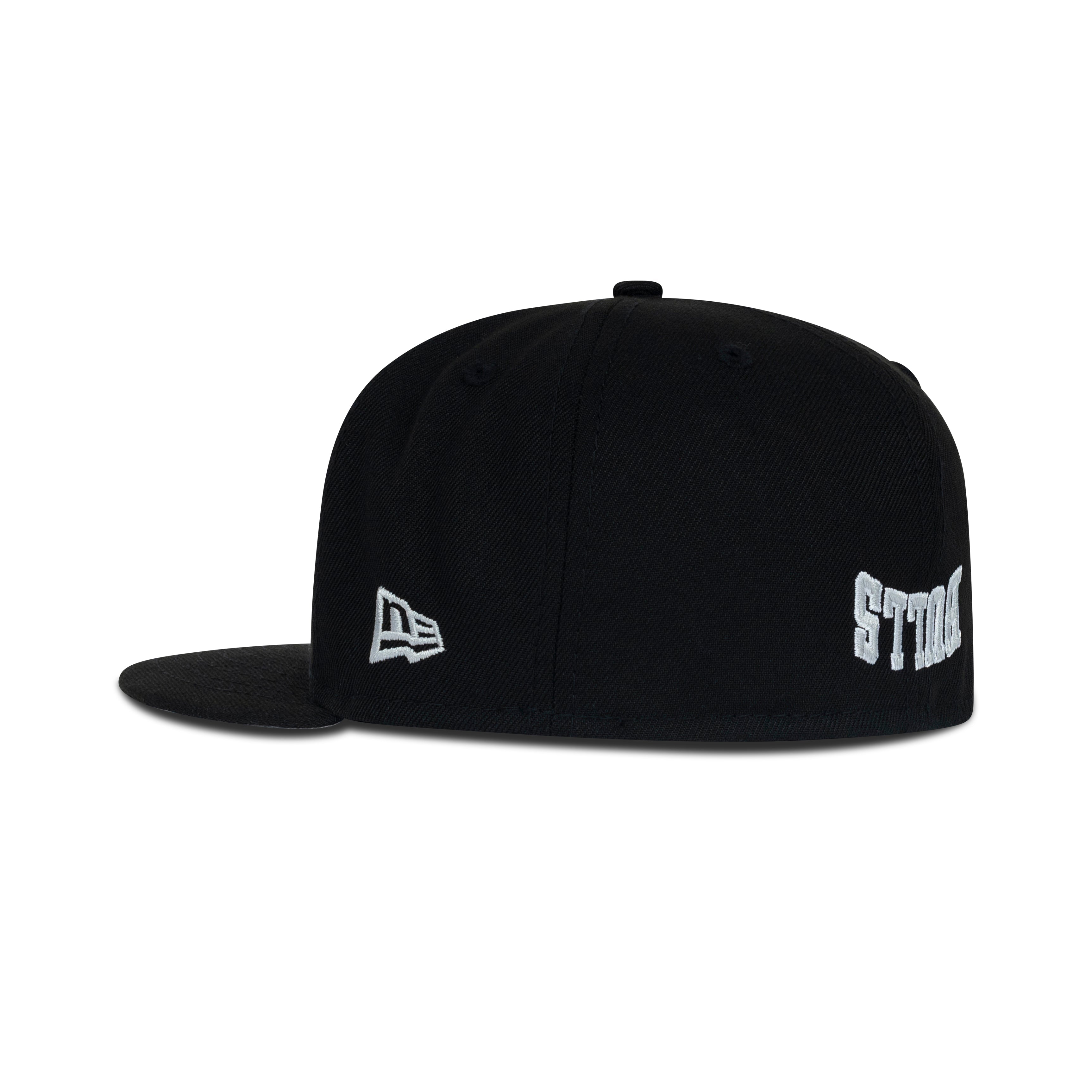 New Era Chicago Bulls Upside Down Logo Fitted Grey Bottom "Black White" (6X Champs Embroidery)