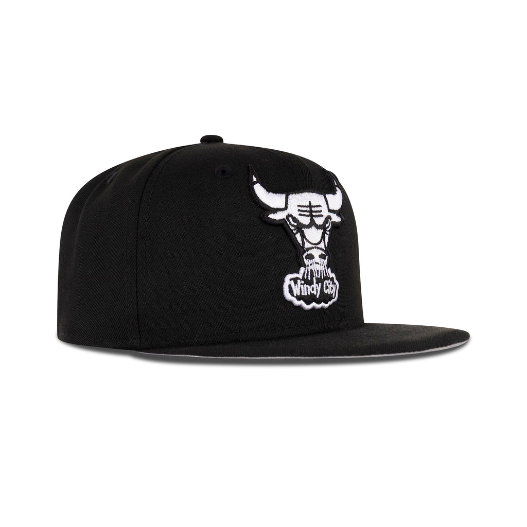 New Era Chicago Bulls Windy City Fitted Grey Bottom "Black White"