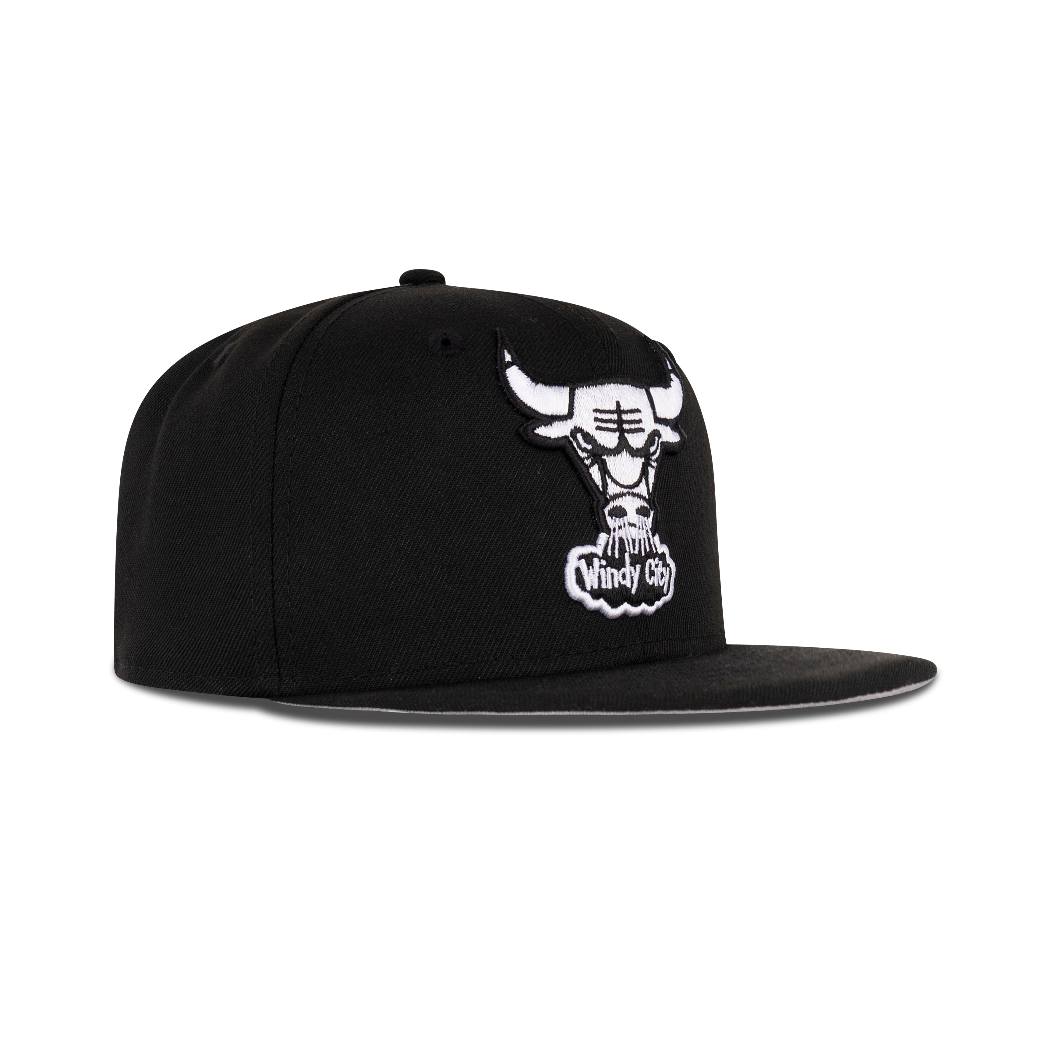 New Era Chicago Bulls Windy City Fitted Grey Bottom "Black White"