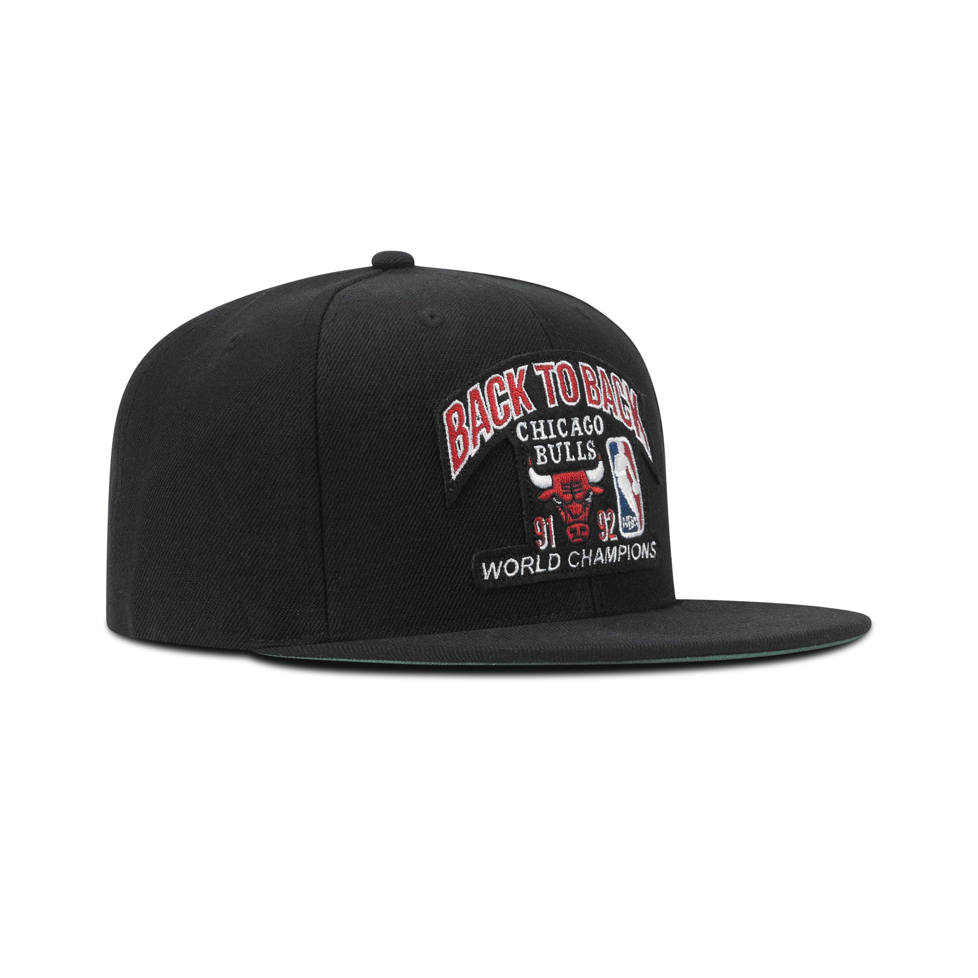 Mitchell & Ness Chicago Bulls NBA 91/92 B2B Snapback Green Bottom "Black Red"