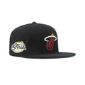 Mitchell & Ness Miami Heat Top Spot Snapback Green Bottom "Black Red White" (The Finals 2007 Patch Embroidery)