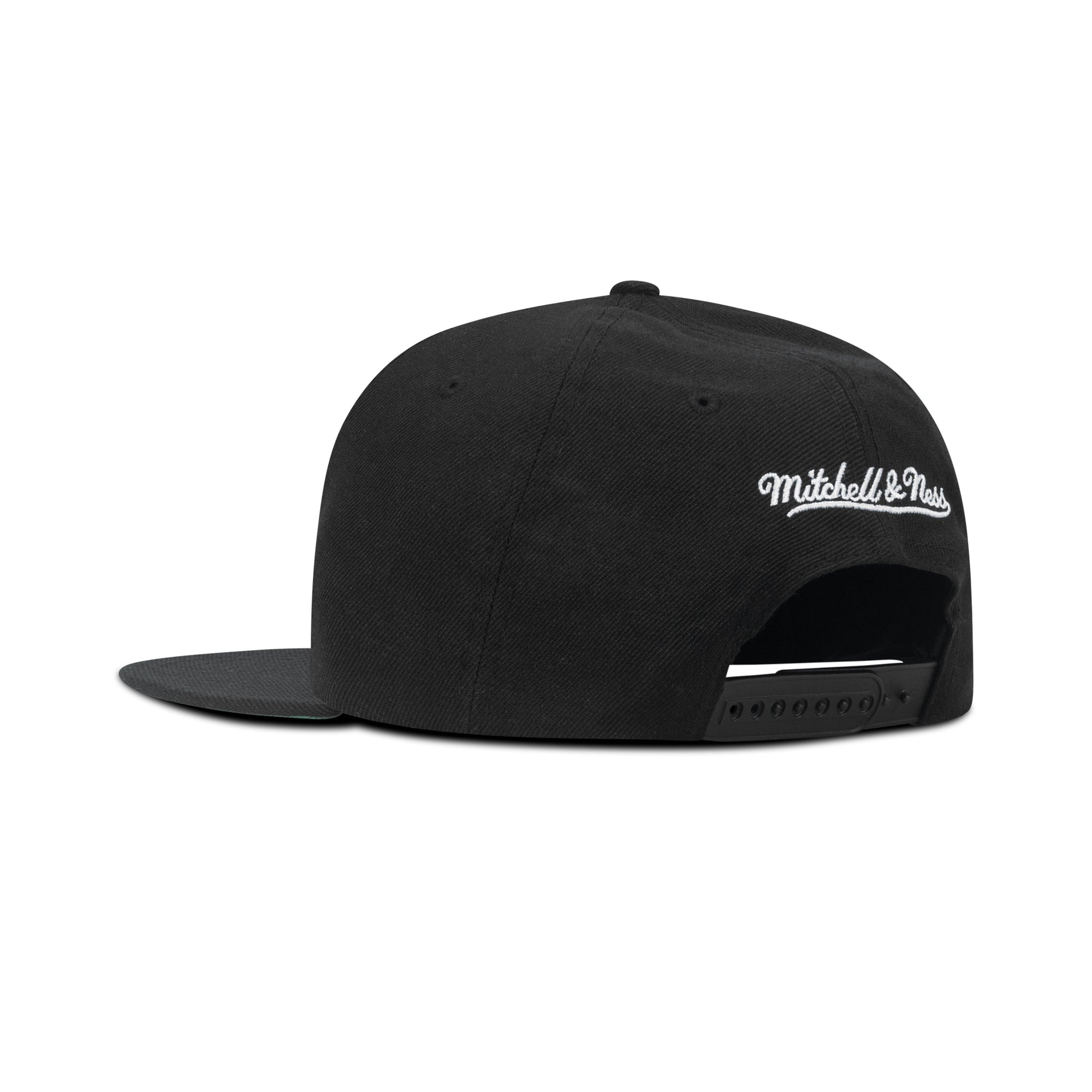 Mitchell & Ness Miami Heat Top Spot Snapback Green Bottom "Black Red White" (The Finals 2007 Patch Embroidery)