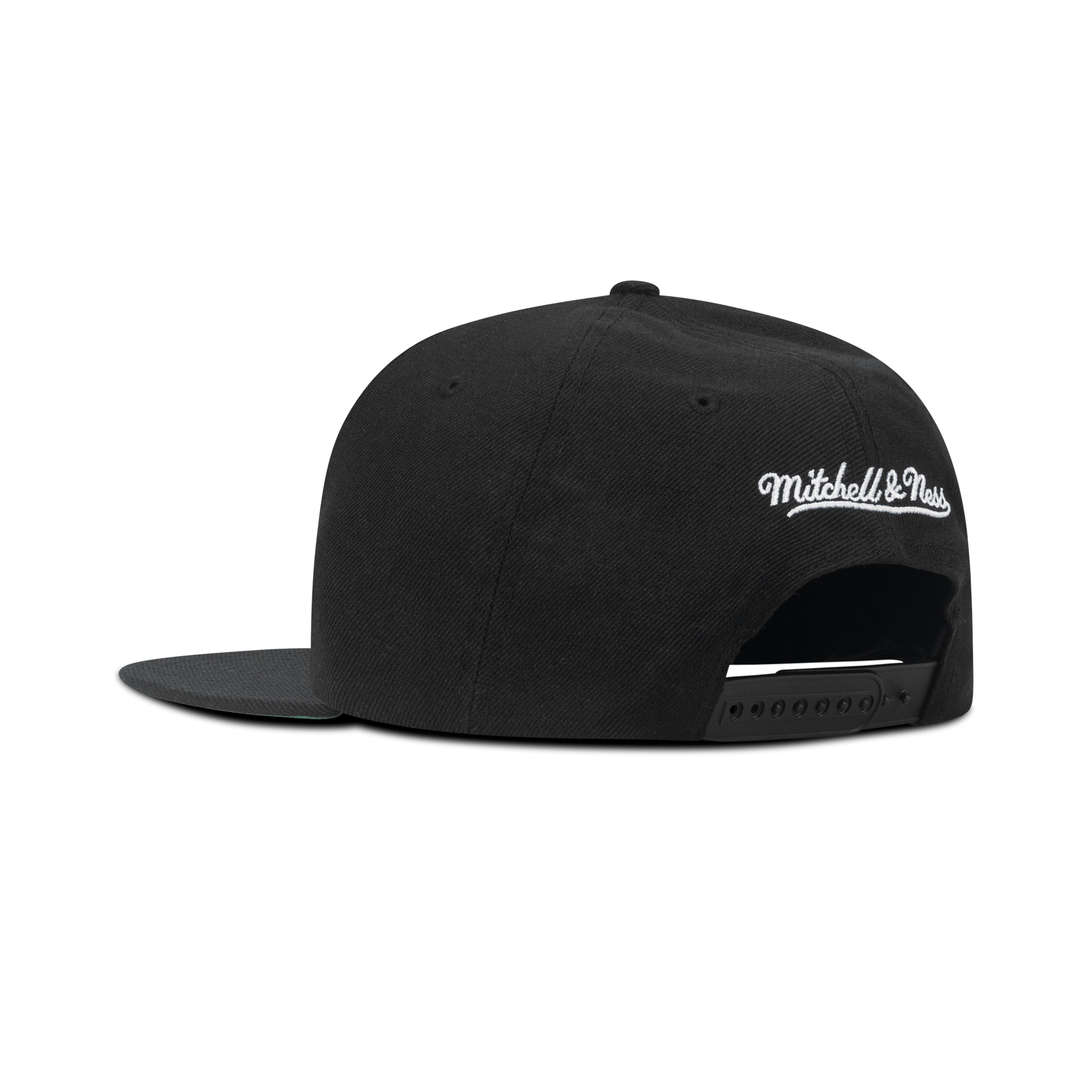 Mitchell & Ness Miami Heat Top Spot Snapback Green Bottom "Black Red White" (The Finals 2007 Patch Embroidery)
