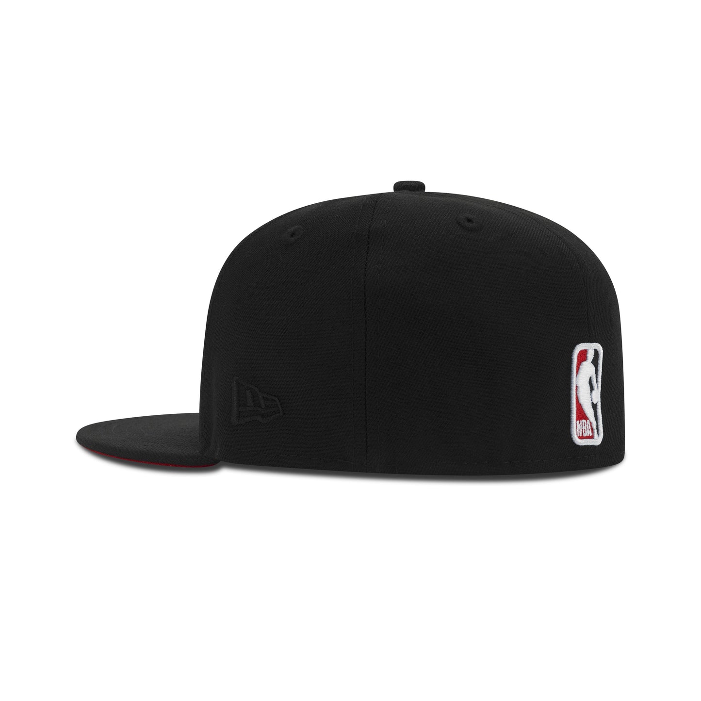 New Era Chicago Bulls Fitted Red Bottom "Black Red White" (6X Champs Embroidery)