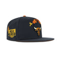 New Era Chicago Bulls Dia De Muertos Fitted Orange Bottom "Graphite Orange" (Bulls Patch Embroidery)