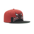Mitchell & Ness NBA Chicago Bulls Half N Half Snapback Green Bottom "Red Black" (Chicago Bulls Patch Embroidery)