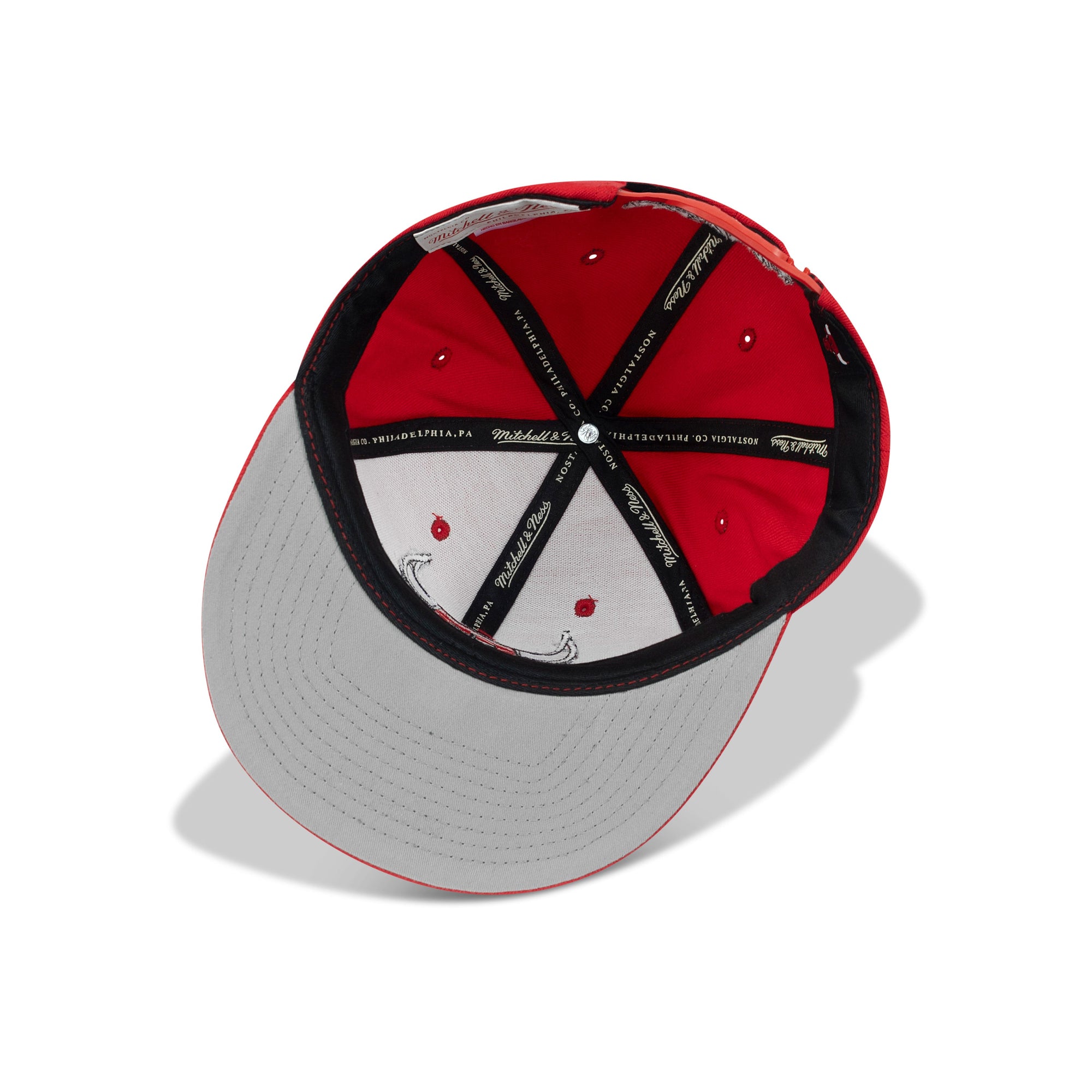 Mitchell & Ness Chicago Bulls Team Ground Snapback Grey Bottom "Red Black White"