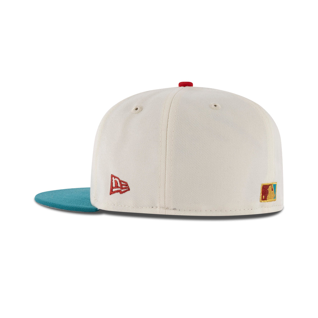 New Era California Angels Fitted Grey Bottom "Chrome White Metallic Red Aqua" (1989 All Star Game Embroidery)