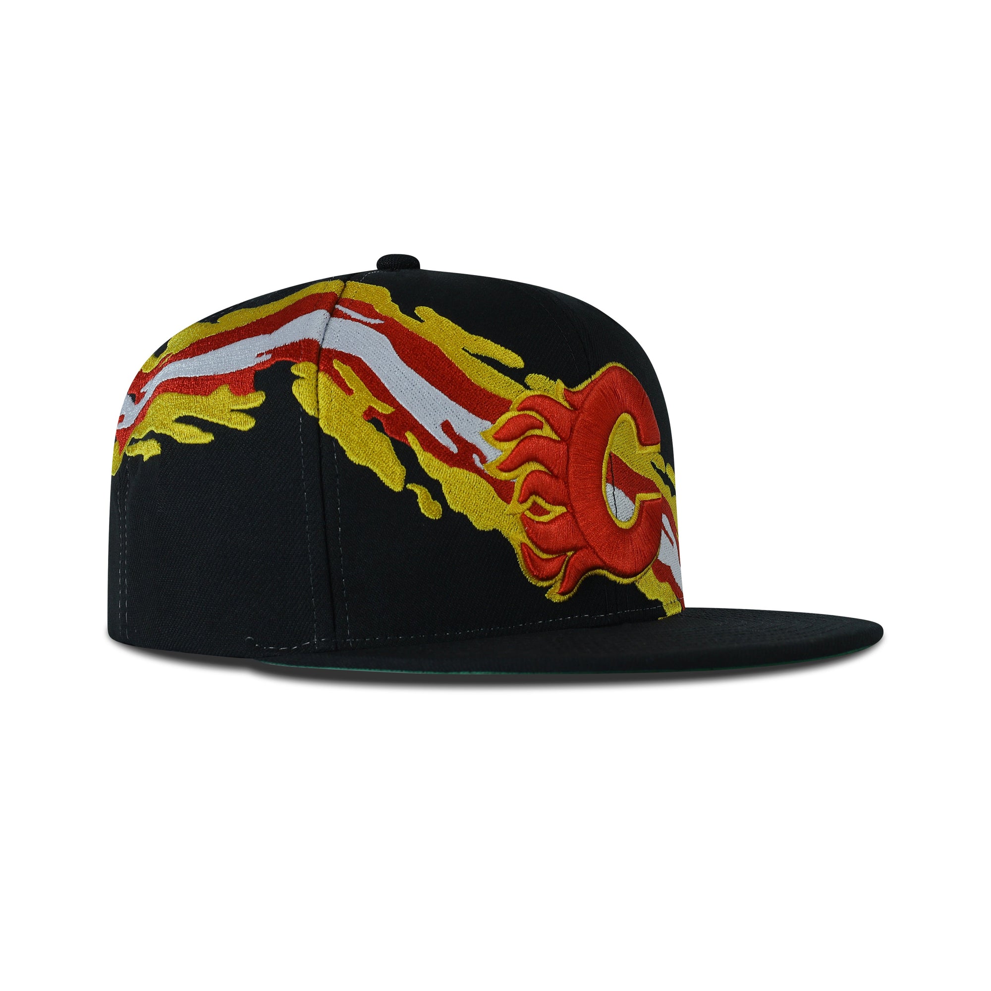 Mitchell & Ness Calgary Flames Snapback Green Bottom "Black Red Yellow"