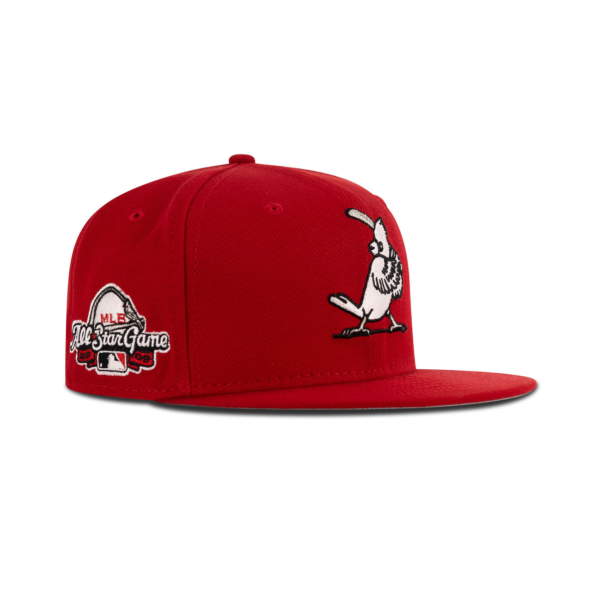 New Era St. Louis Cardinals Fitted Grey Bottom "Red Chrome Metallic Silver" (All Star Game 2009 Embroidery)