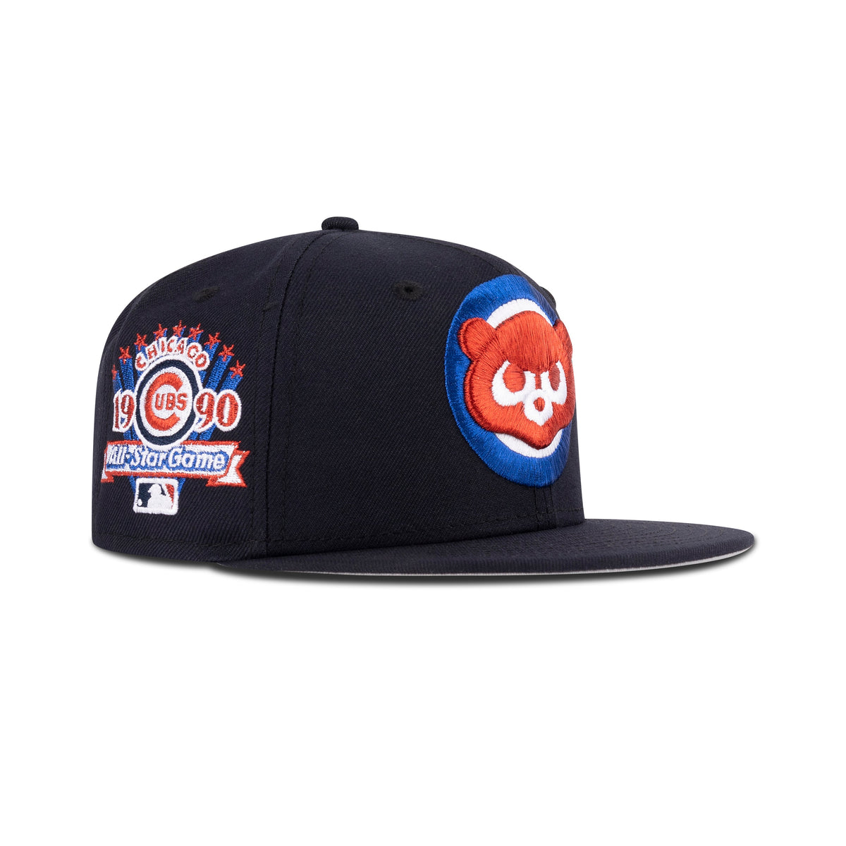New Era Chicago Cubs Fitted Grey Bottom "Navy Snow White Metallic Blue Metallic Red" (1990 All Star Game Embroidery)
